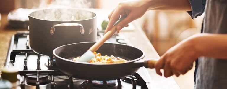 Cooking on a stovetop